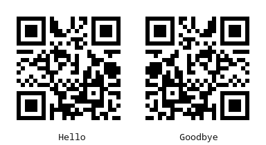 Example of a double-sided QR code Example of a double-sided QR code